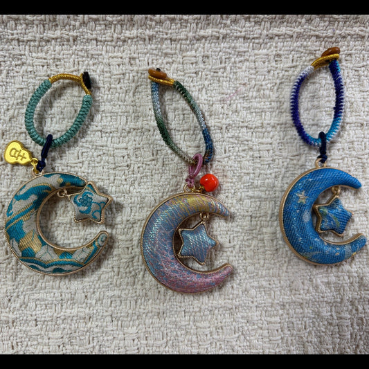 JOFAE Handmade Moon & Star Charm – Kyoto Dream Protection Talisman | Celestial Japanese Bag Charm - JOFAE Kyoto
