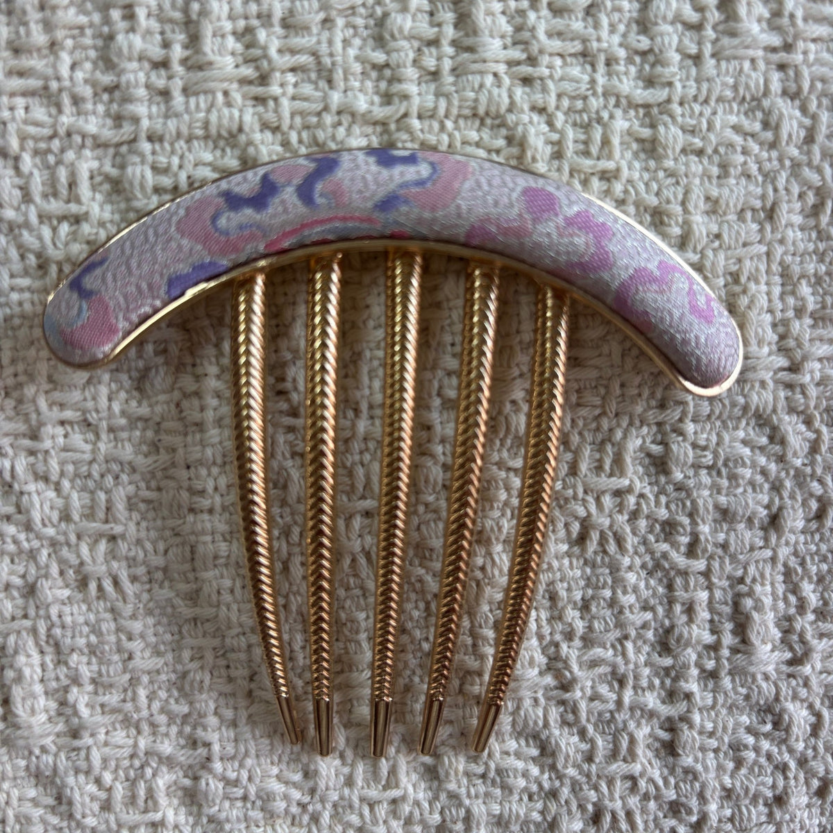JOFAE Kyoto Brocade Hair Comb – Elegant French Twist Comb Inspired by Traditional Japanese Textiles - JOFAE Kyoto