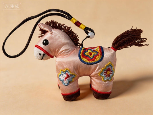 Lucky Horse Charm (Pink) – Kyoto Inspired Handmade Amulet – Symbol of Love, Kindness and Emotional Warmth – Artisan Kyoto Craft - JOFAE Kyoto