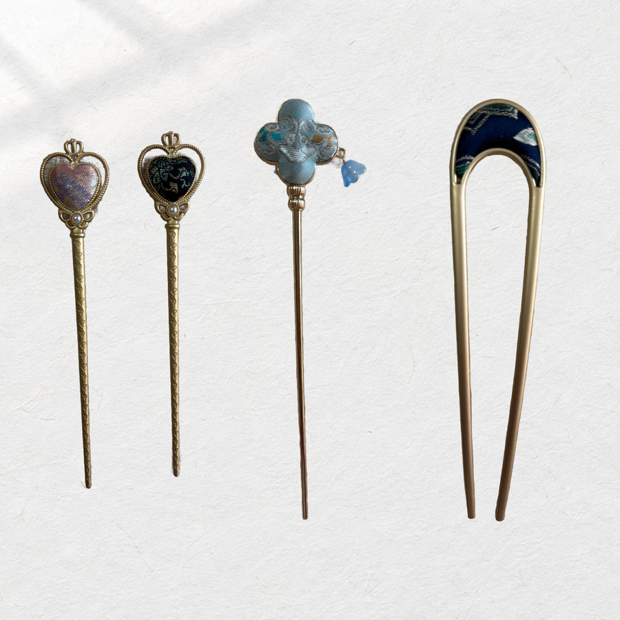 JOFAE Kyoto brocade hair sticks and hair fork collection