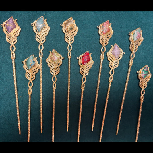 JOFAE Kyoto handmade leaf hair stick featuring intricate leaf design, ideal for elegant hairstyles and new beginnings.