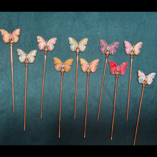 JOFAE Kyoto handmade butterfly hair pin featuring intricate design, symbolizing love and transformation, perfect for elegant hairstyles.