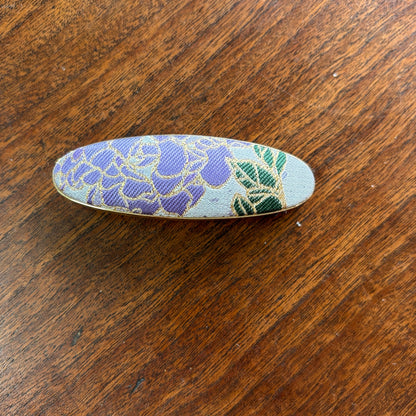 JOFAE Kyoto handmade slim brocade spring hair clip with intricate pattern, perfect for everyday styling and elegant hair accessories.
