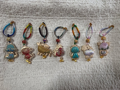 JOFAE Kyoto handmade rooster zodiac charm with intricate detailing, symbolizing success and confidence in traditional Japanese style.