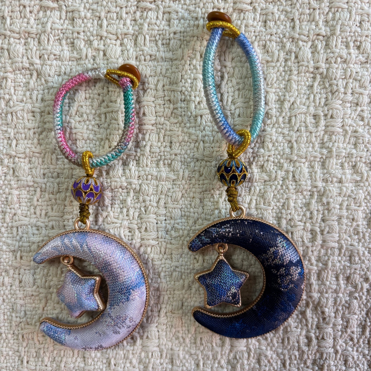 JOFAE Handmade Moon & Star Charm – Kyoto Dream Protection Talisman | Celestial Japanese Bag Charm
