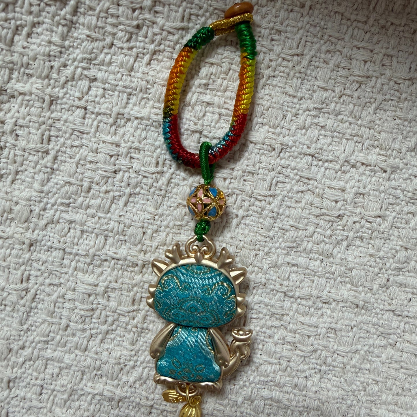 JOFAE Kyoto handmade Chinese dragon zodiac charm keychain featuring a lucky dragon talisman for protection and good fortune.