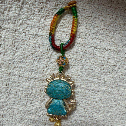 JOFAE Kyoto handmade Chinese dragon zodiac charm keychain featuring a lucky dragon talisman for protection and good fortune.