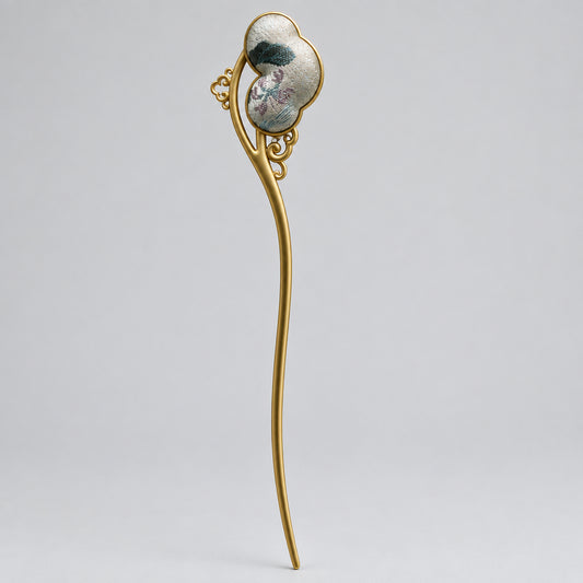 JOFAE Azure Butterfly Hair Stick – Elegant Brocade Butterfly Hairpin Inspired by Spring Blossoms
