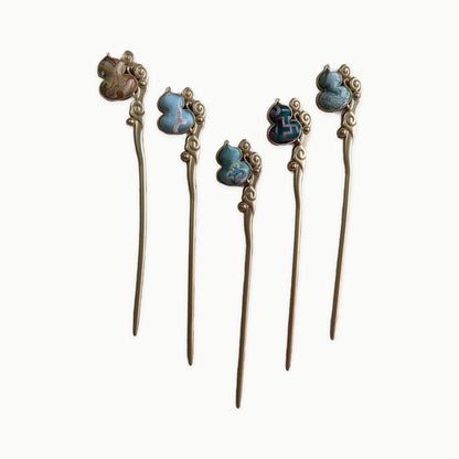 JOFAE Kyoto Handmade Gourd Hair Pin – Protection & Good Fortune - original product on a light background