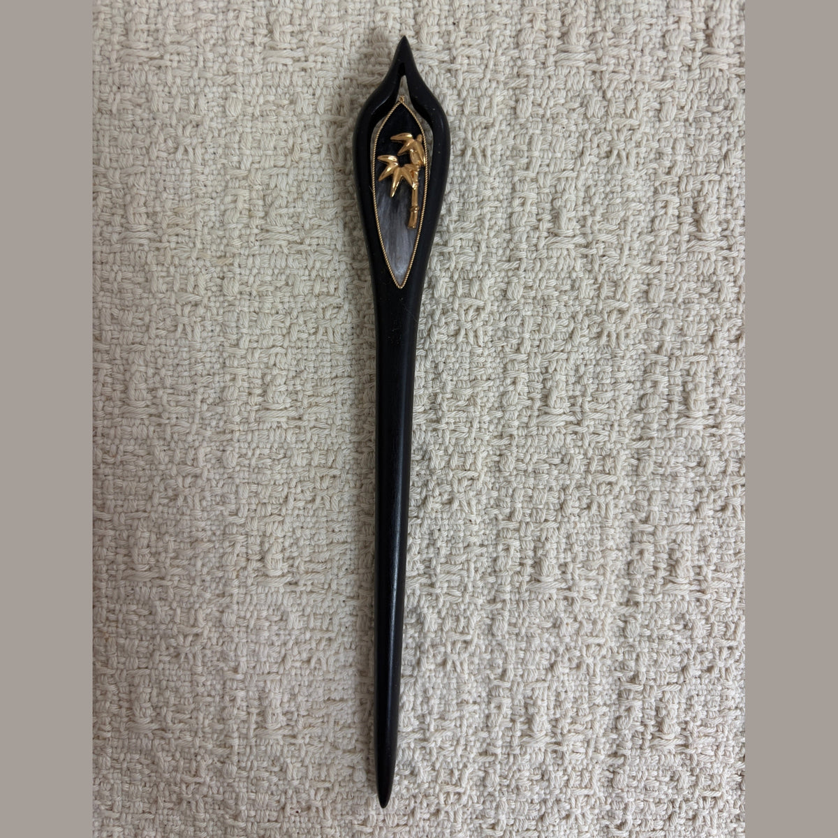 Bamboo Motif Textile Inlay Hair Stick by JOFAE Kyoto