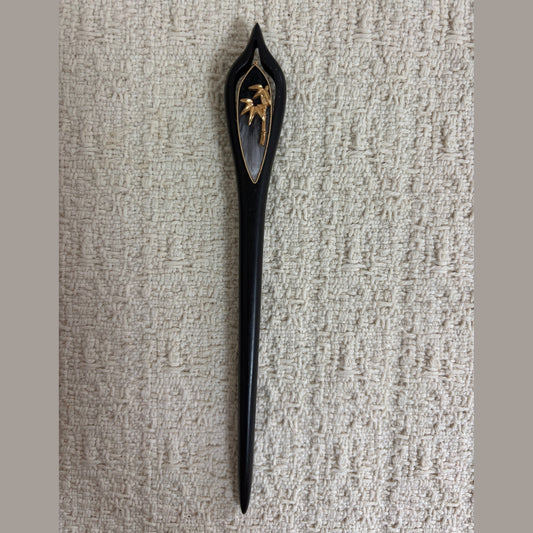 Bamboo Motif Textile Inlay Hair Stick by JOFAE Kyoto
