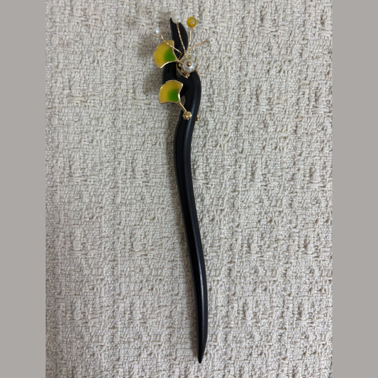 Enamel Ginkgo Leaf Hair Stick by JOFAE Kyoto