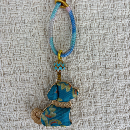 JOFAE Handmade Dog Zodiac Charm – Kyoto Loyalty & Guardian Protection Keychain | Japanese Brocade Charm - JOFAE Kyoto