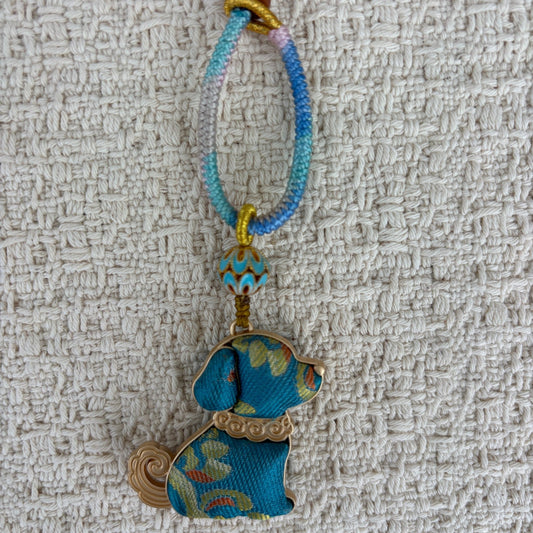 JOFAE Handmade Dog Zodiac Charm – Kyoto Loyalty & Guardian Protection Keychain | Japanese Brocade Charm - JOFAE Kyoto