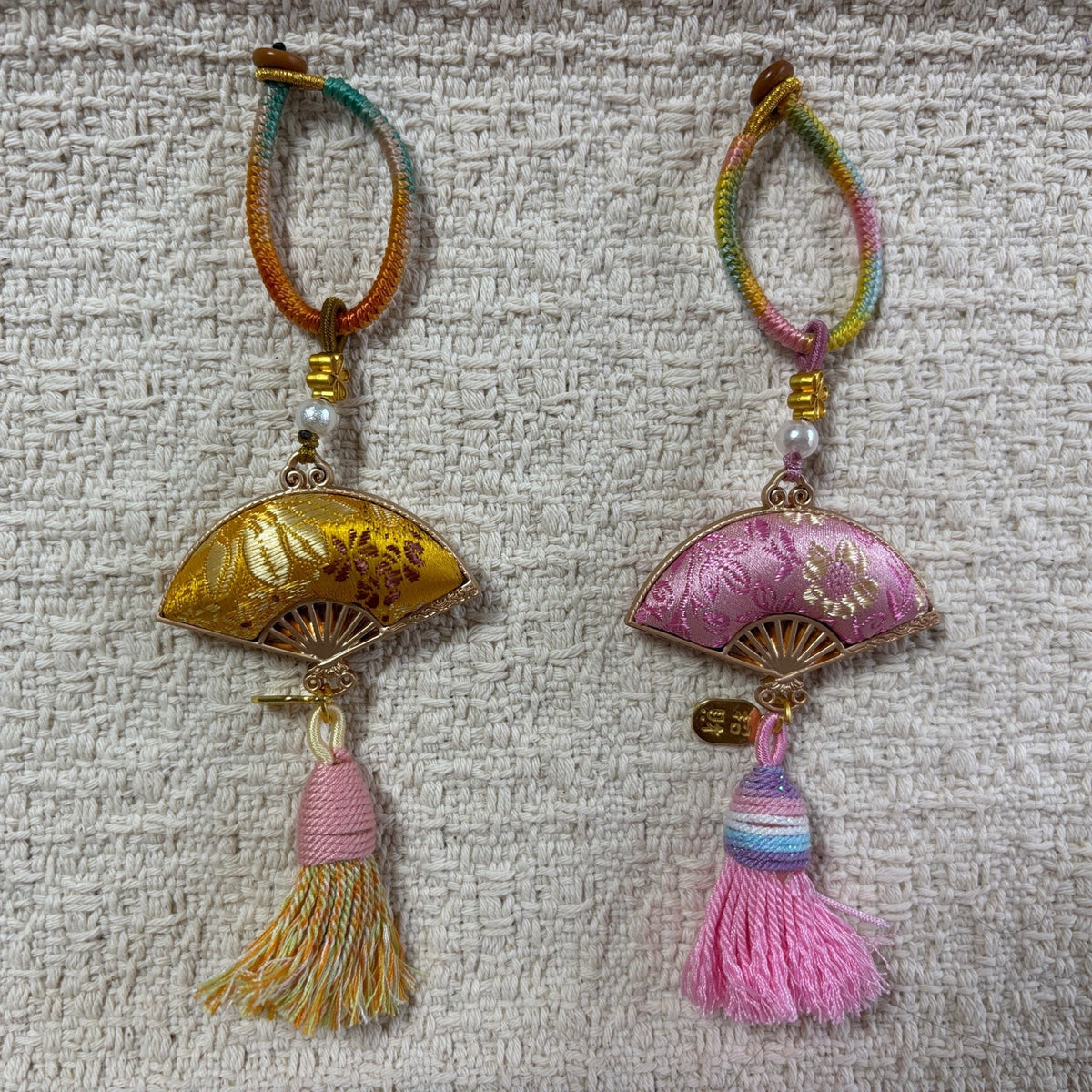 JOFAE Handmade Folding Fan Charm – Kyoto Elegance & Harmony Tassel Keychain - JOFAE Kyoto