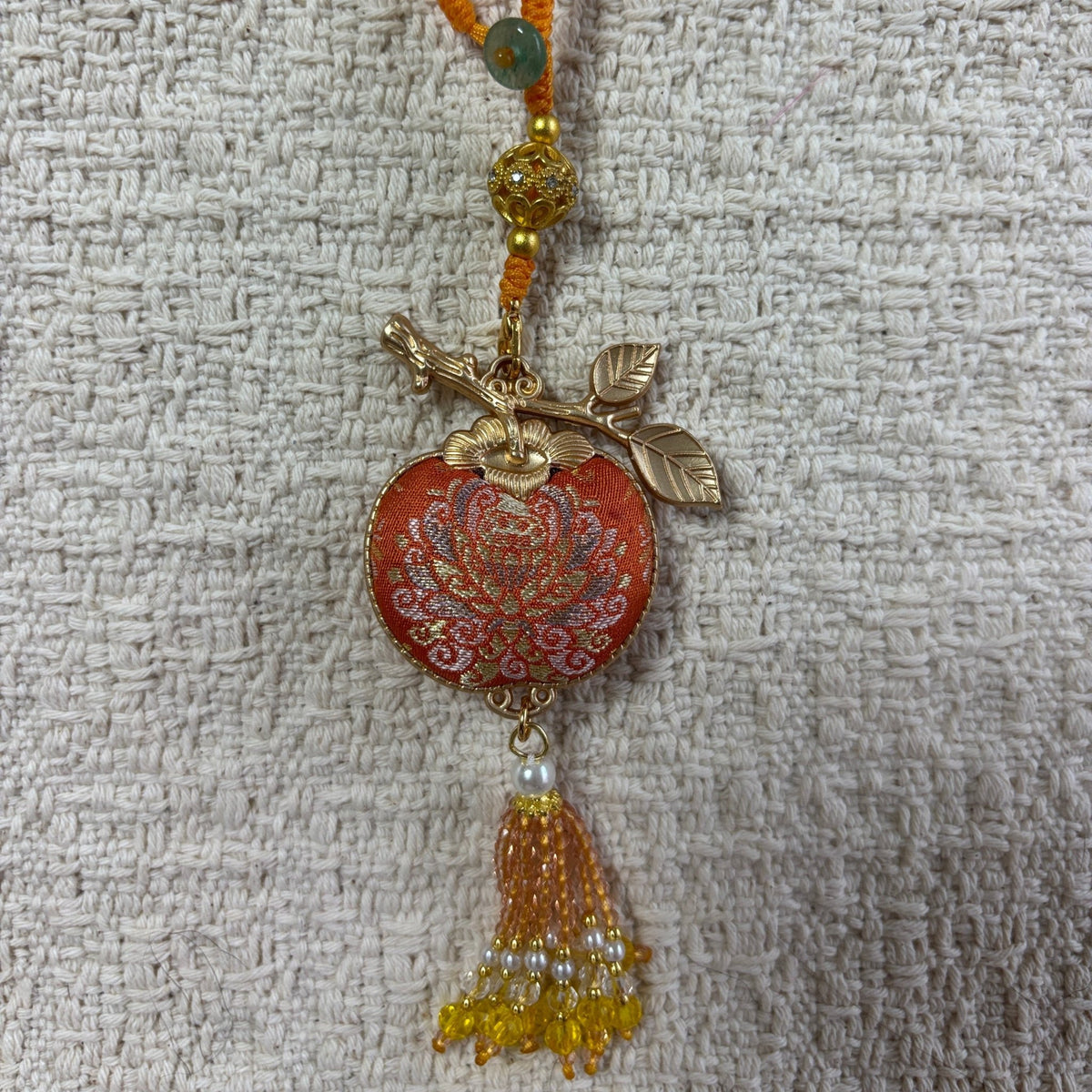 JOFAE Handmade Golden Persimmon Charm – Kyoto Wealth & Happiness Talisman | Japanese Lucky Ornament - JOFAE Kyoto