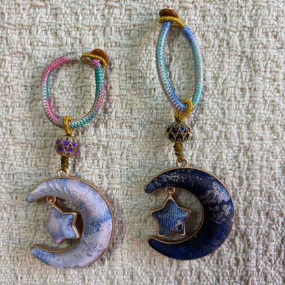 JOFAE Handmade Moon & Star Charm – Kyoto Dream Protection Talisman | Celestial Japanese Bag Charm - JOFAE Kyoto