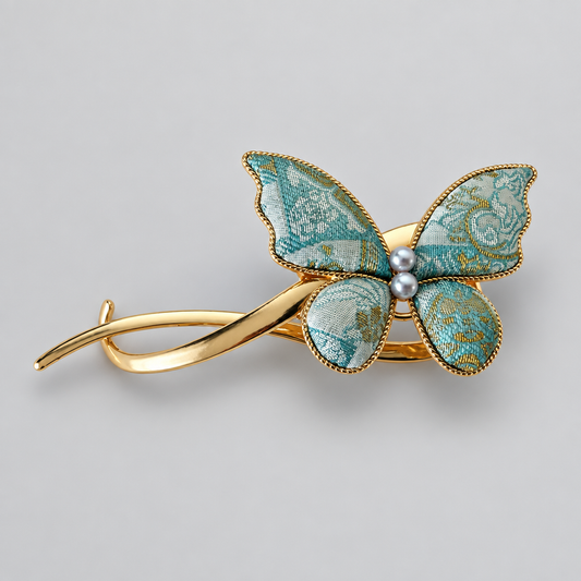 JOFAE Kyoto Butterfly on a Flowing Curve Hair Claw Clip