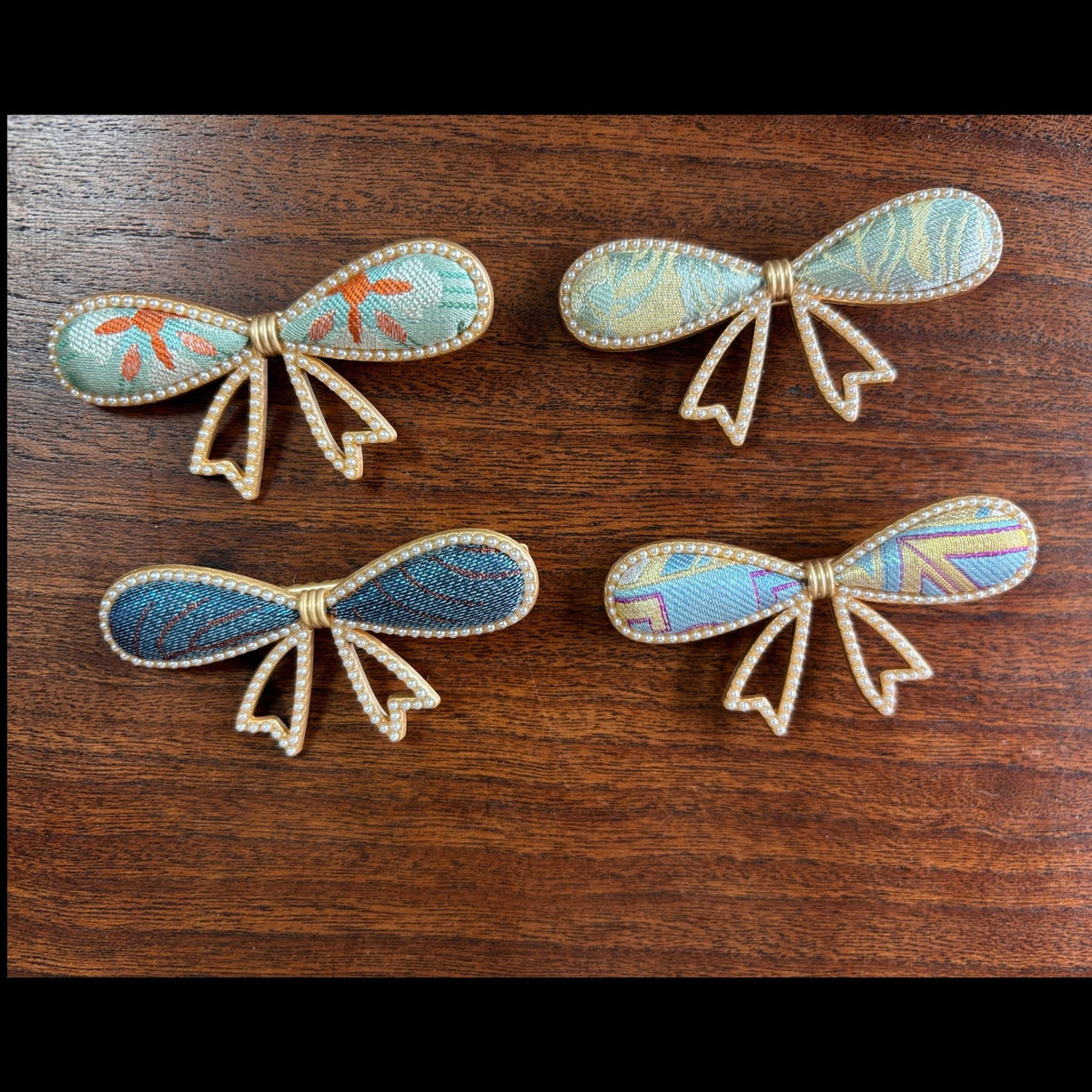 JOFAE Kyoto Handmade Brocade Ribbon Hair Clip – Sweet & Romantic Charm - JOFAE Kyoto