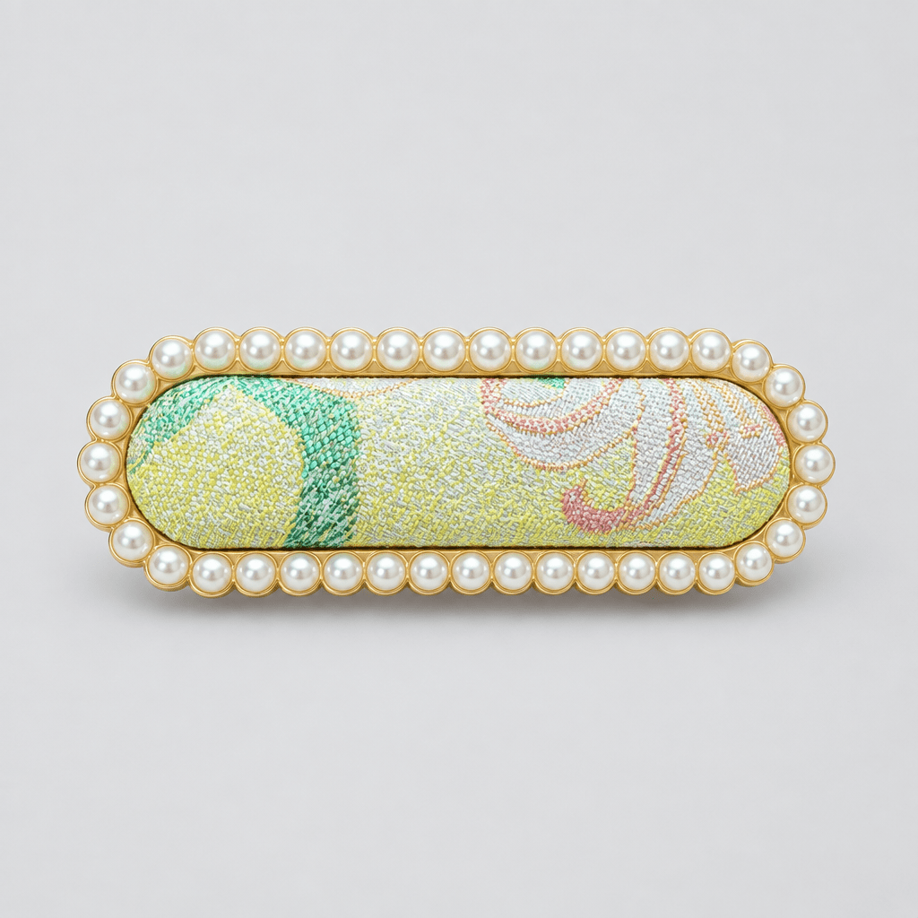 JOFAE Kyoto Handmade Brocade Statement Hair Clip – Bold Pattern Edition - JOFAE Kyoto