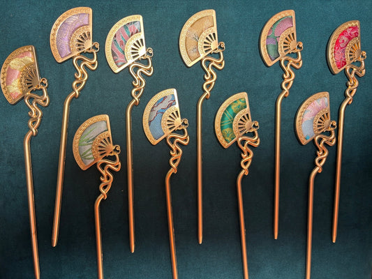 JOFAE Kyoto Handmade Folding Fan Hair Stick – Prosperity & Grace - JOFAE Kyoto