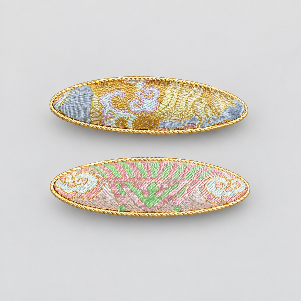 JOFAE Kyoto Handmade Slim Brocade Hair Clip