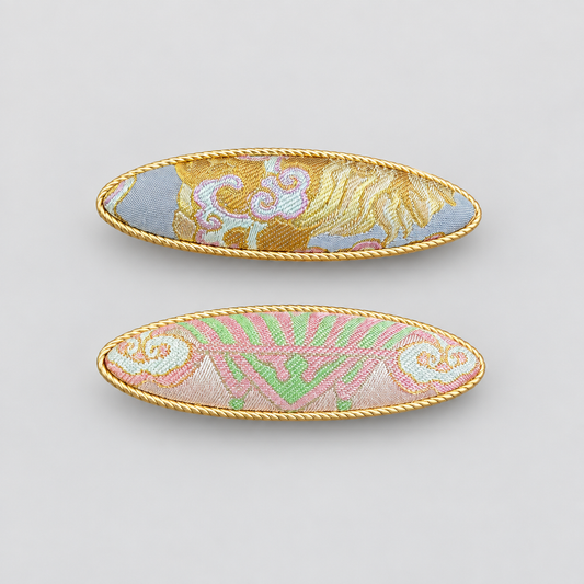 JOFAE Kyoto Handmade Slim Brocade Hair Clip