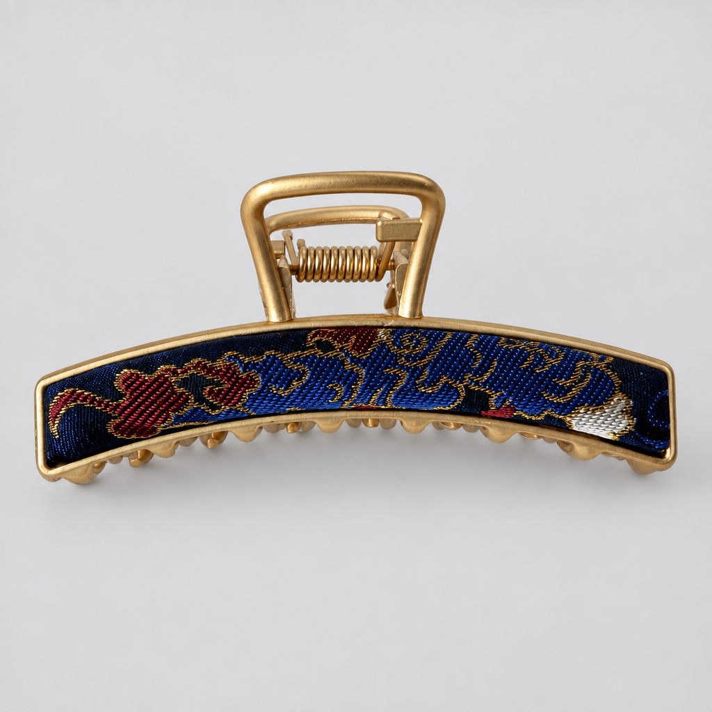Rectangular Curved Bar Hair Claw Clip studio image 1
