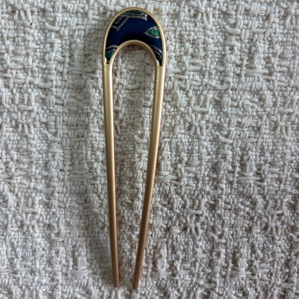 JOFAE Midnight Crescent Hair Fork – Minimalist Brocade Hair Fork Inspired by Moonlit Skies - JOFAE Kyoto