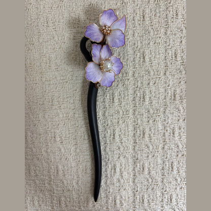 Scalloped Textile Blossom Hair Stick by JOFAE Kyoto