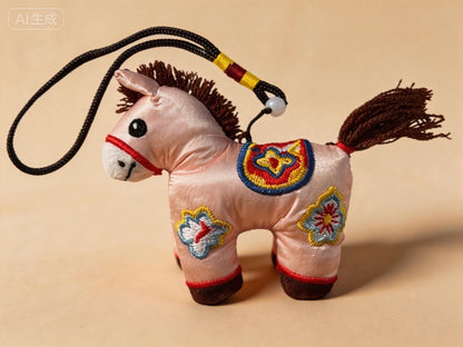 Lucky Horse Charm (Pink) – Kyoto Inspired Handmade Amulet – Symbol of Love, Kindness and Emotional Warmth – Artisan Kyoto Craft - JOFAE Kyoto
